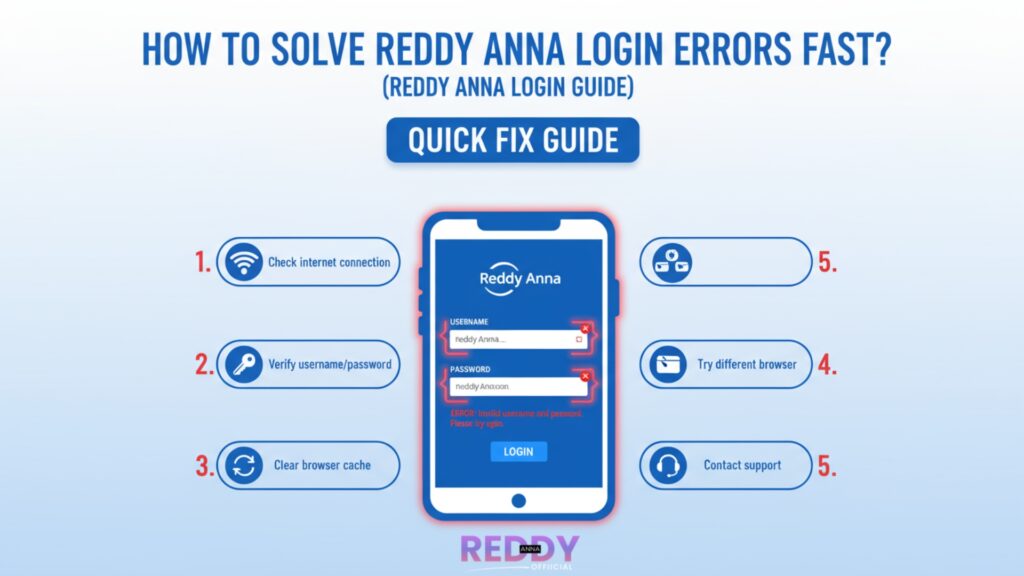 How to solve Reddy Anna login errors fast? (Reddy Anna login guide)