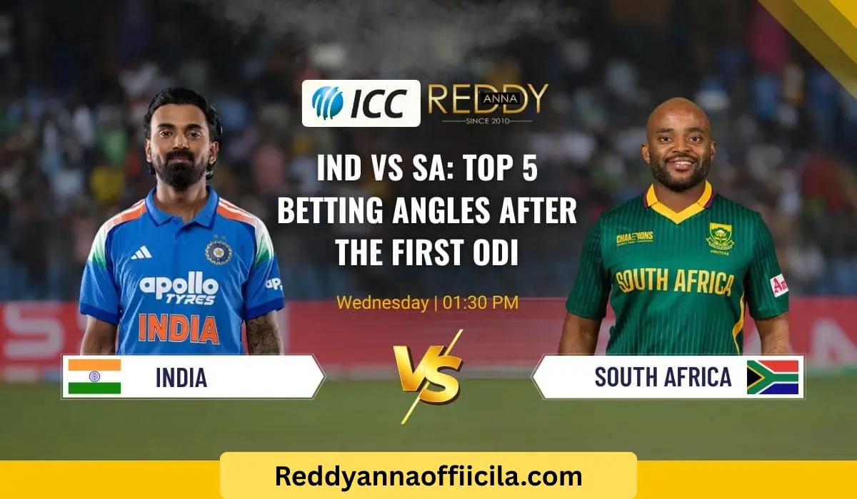 IND vs SA: Top 5 Betting Angles After the First ODI – Reddy Anna Book Guide
